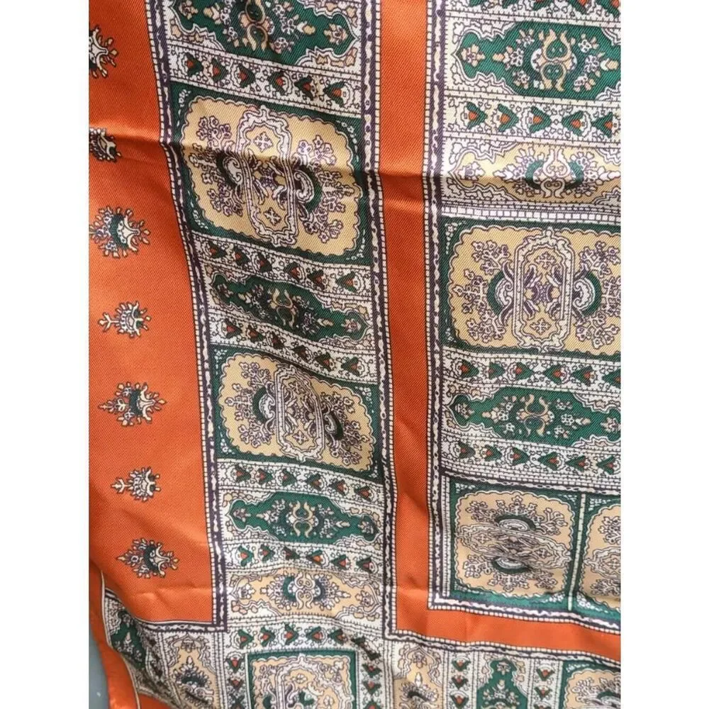 Rust Vintage Blue Tan Mosaic